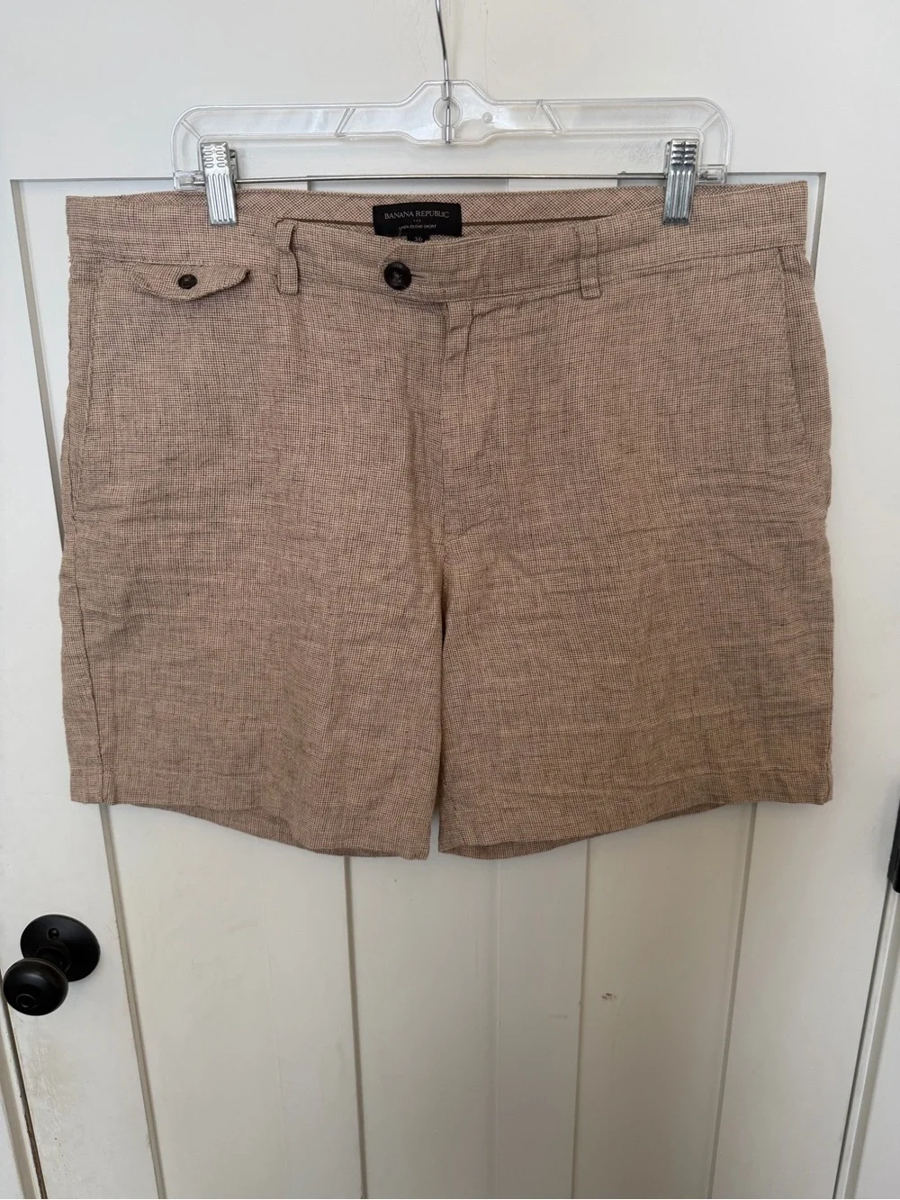 Banana republic men’s linen-blend  shorts Size 36 preppy casual textured